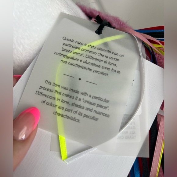 NEW MSGM Gradient Mohair Tie Dye Button Down Cardigan Oversized Sweater L - Picture 14 of 14